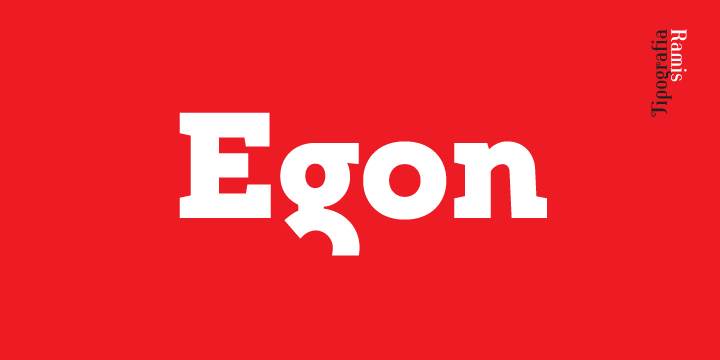 Beispiel einer Egon-Schriftart